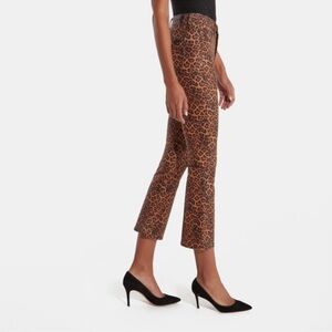 7 For All Mankind High Wait Slim Kick in Leopard